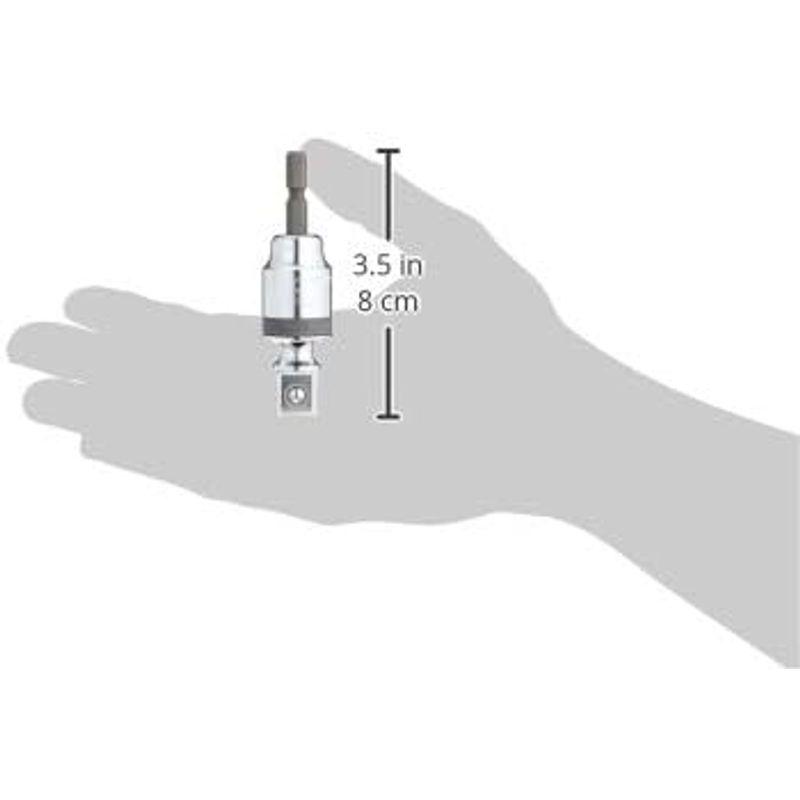 トップ工業　(TOP)　電動ドリル用　ユニバーサルソケットアダプター　六角シャンクから4分角　EUA-4　燕三　首振角度30°首振りソケット