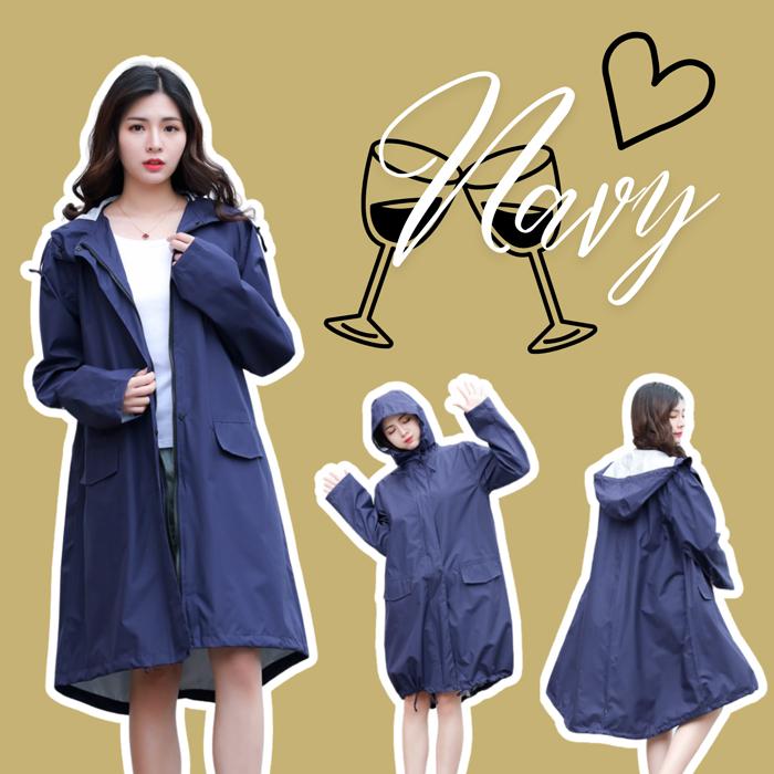 レインコート 男女兼用 収納袋付き ポンチョ ジッパー付き 完全防水