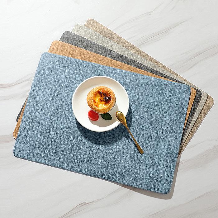 新商品! リバーシブルランチョンマット 2枚 防水性 ダークブルー×イエロー ソ リバーシブル ランチョンマット 2枚 防水性 ダークブルー イエロー