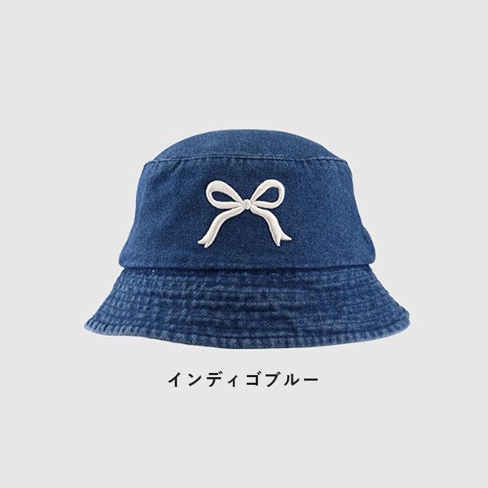 903円!クーポンで!]バケットハット 帽子 バケハ レディース デニム 青