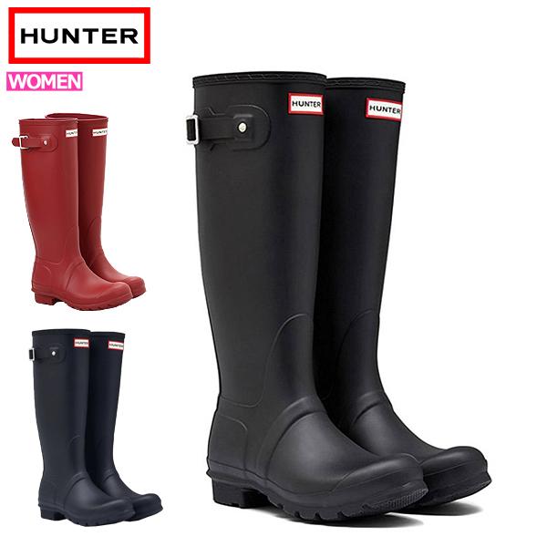 HUNTER ハンター レインブーツ 長靴　ロング 無地 24 茶 ラバー 雨天 HUNTER（ハンター） レインブーツ 長靴 ブーツ レディース 完全防水 雨