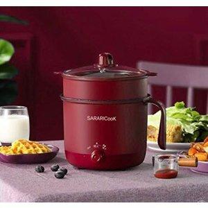 【送料無料】1台6役の多機能小型電気鍋 一人用  電気 煮込み  鍋 グリル鍋 一人暮らし グリル鍋 一人  鍋 調理   電気調理鍋 手軽 調理器具 ih対応 |  | 03