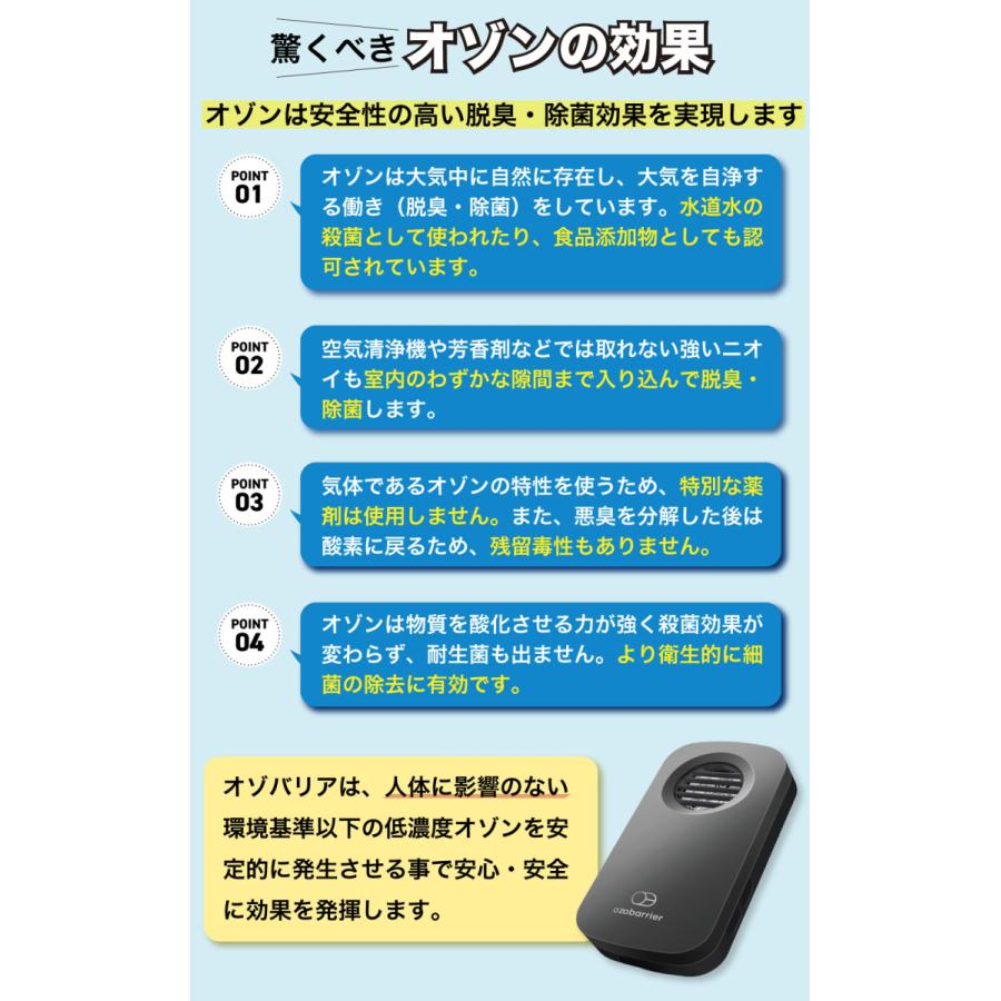 オゾバリア ozobarrier ウィルス対策 インフルエンザ タバコ臭 花粉症 空間除菌 空間消臭 風邪 除菌 消臭 脱臭機 モバイルタイプ 低濃度オゾン発生機 |  | 10
