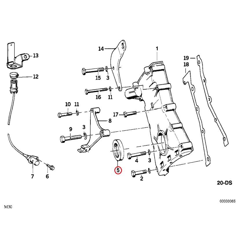 【Corteco】 フロントクランクシール [BMW,5シリーズ,E28 / 11141715099,11141715100,01026318B] | BMW | 01