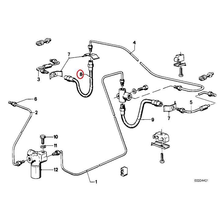 【febi bilstein】 リアブレーキホース [BMW,5シリーズ,E28 / 34321159878,34321113183,02075] | BMW | 01