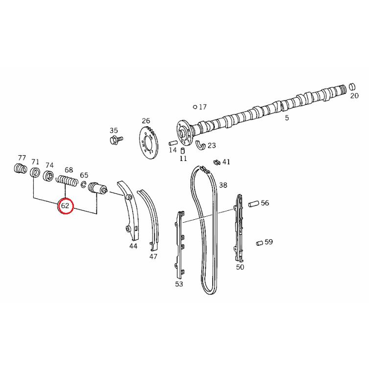 【febi bilstein】 チェーンテンショナー [Benz,ベンツ,Gクラス,W463 / 1030500611,02454] | Mercedes-Benz | 01