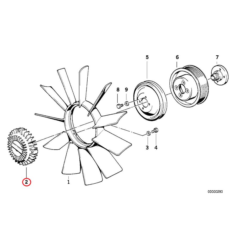 【COOLXPERT】 ファンカップリング [BMW,7シリーズ,E32 / 11527831619,003-60-03109] | BMW | 01