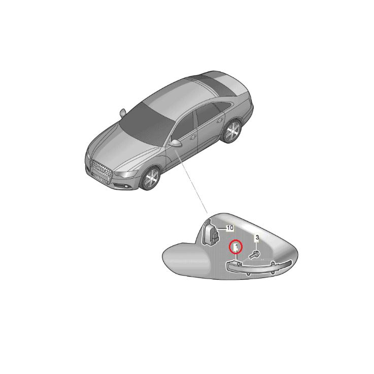 【VAN WEZEL】 ドアミラーウィンカーレンズ(左) [AUSI,アウディ,A6 / 4G5949101B,4G5949101A,0342915] | Audi | 01