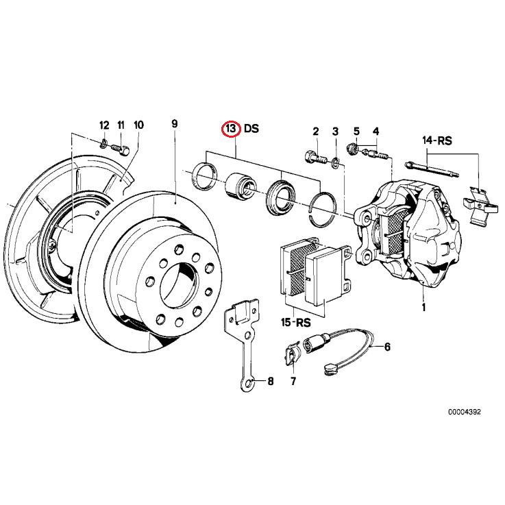 【ATE】 リアブレーキキャリパーシールキット [BMW,7シリーズ,E23 / 34211119182,13.0441-3303.2] | BMW | 01