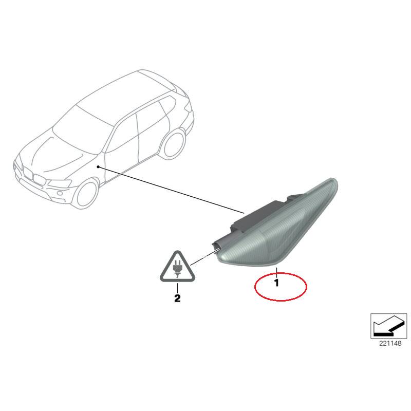 【VAN WEZEL】 サイドマーカーランプ(右) [BMW,X6シリーズ,E71,E72 / 63137171008,0687916] | BMW | 01