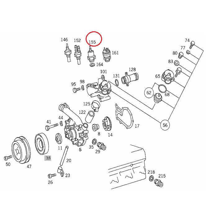 Mercedes-Benz（メルセデス・ベンツ） 【Febi bilstein】 テンパラチャースイッチ(ラジエーターファン) [Benz ...