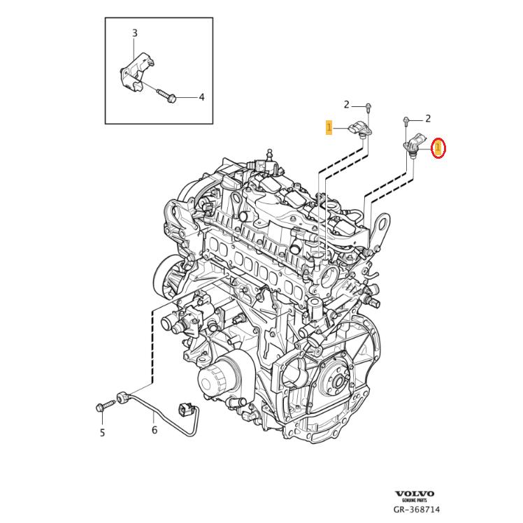 【METZGER】 カムシャフトセンサー(Oリング付き) [VOLVO,ボルボ,V40 / 31370890,31359783,0903152] | ボルボ | 01