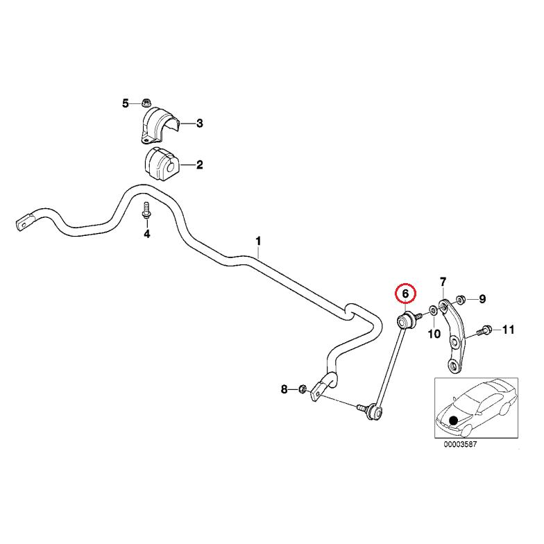 【febi bilstein】 フロントスタビライザーリンクロッド(右) [BMW,5シリーズ,E39 / 31351095662,31351091856,10036] | BMW | 01
