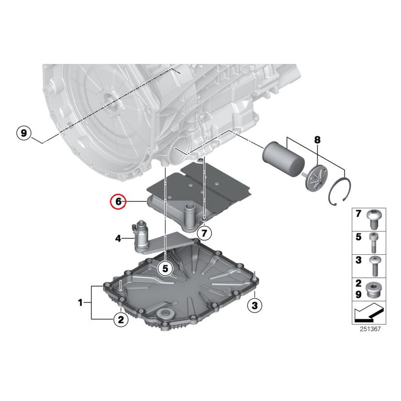 【febi bilstein】 DCTオイルフィルター [BMW,1シリーズ,E81 / 28107842828,28107850148,101914]の画像
