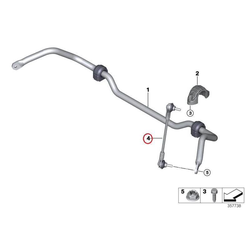【febi bilstein】 フロントスタビライザーリンクロッド(PROKIT) [MINI,ミニ,F55,F56,F57 / 31306862863,103166] | Mercedes-Benz | 01