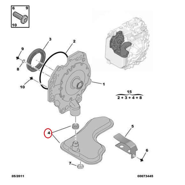 車 シトロエン（CITROEN） 【febi bilstein】 A/Tストレーナー&ガスケット
