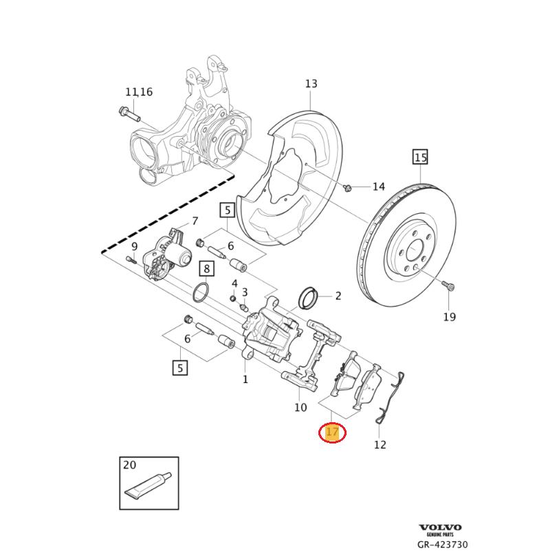【febi bilstein】 リアブレーキパッド [VOLVO,ボルボ,V90 / 32287447,32287446,116331] | ボルボ | 01