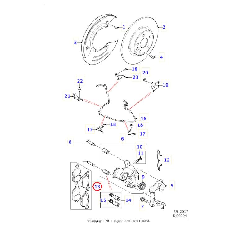 【febi bilstein】 リアブレーキパッド [JAGUAR,ジャガー,E-PACE / T4A44875,T4A44856,116331] | E-PACE | 01