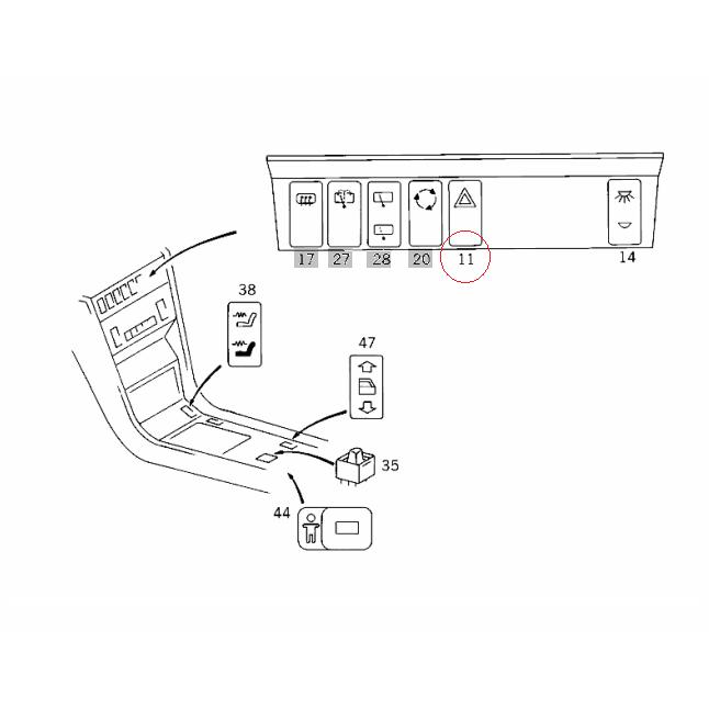 【Febi bilstein】 ハザードスイッチ [Benz,ベンツ,Cクラス,W204 / 1248200110,24198]｜yellowmagic｜02