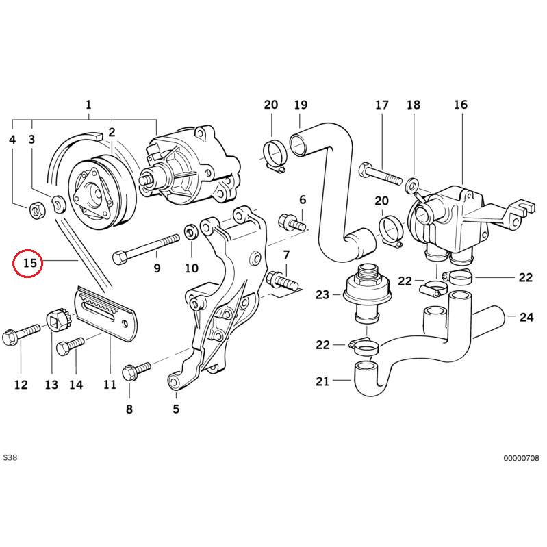 【CONTITECH】 V-ベルト A/C 13x975mm [BMW,5シリーズ,E34 / 11721315181,13x975] | BMW M | 01