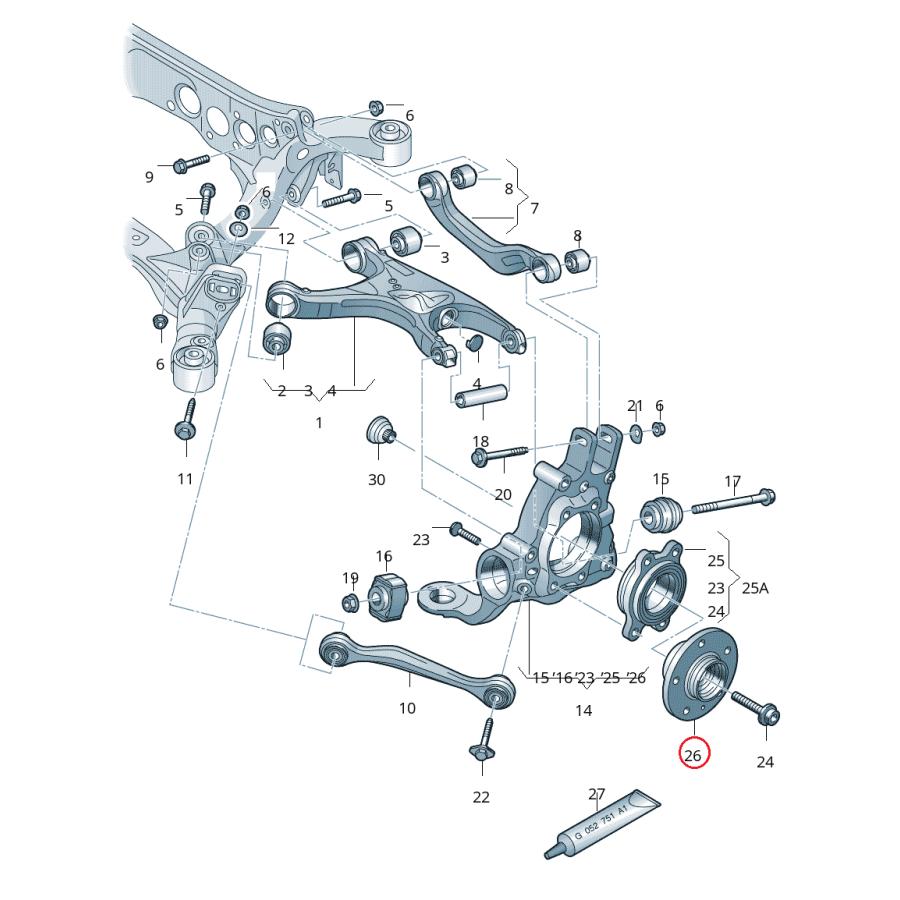 【febi bilstein】 フロントハブキット [AUDI,アウディ,A4 / 4H0498625F,4H0498625E,175307] | Audi | 01