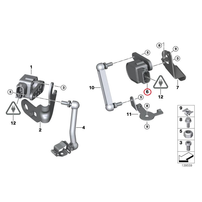 【BBR】 ヘッドライトレベルセンサー [BMW,X6シリーズ,E71,E72 / 37146853753,37146785207,001-10-21289] | BMW | 01