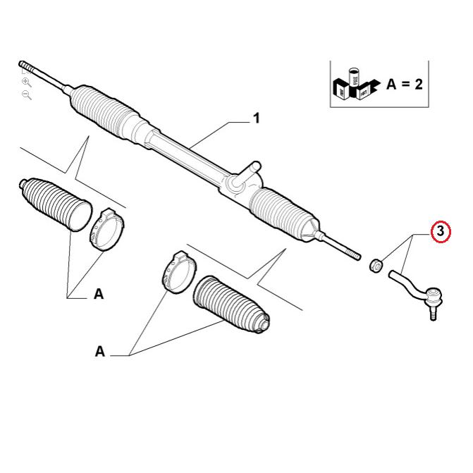 【febi bilstein】 タイロッドエンド(右) [FIAT,フィアット,500 / 77362507,77367001,22909] | FIAT | 01