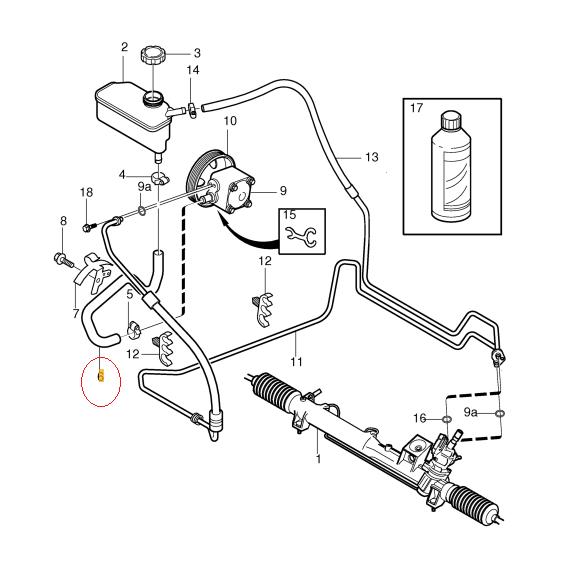 【METZGER】 パワーステアリングホース [VOLVO,ボルボ,S80 / 30740267,30680105,2361167]の画像