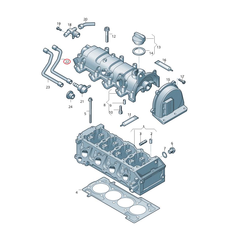 【METZGER】 ブリーザーホース(クランプ付き) [AUDI,アウディ,A1 / 03F103560B,03F103560A,2380202] | Audi | 01