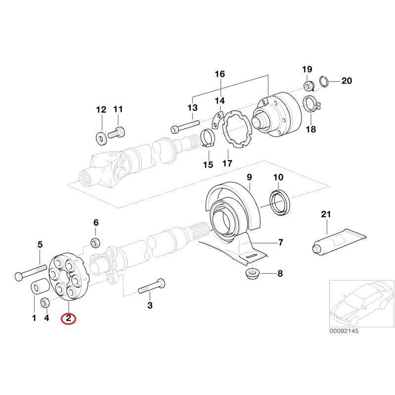 【febi bilstein】 ジョイントディスク [BMW,5シリーズ,E39 / 26117572664,26111229754,19795]_1