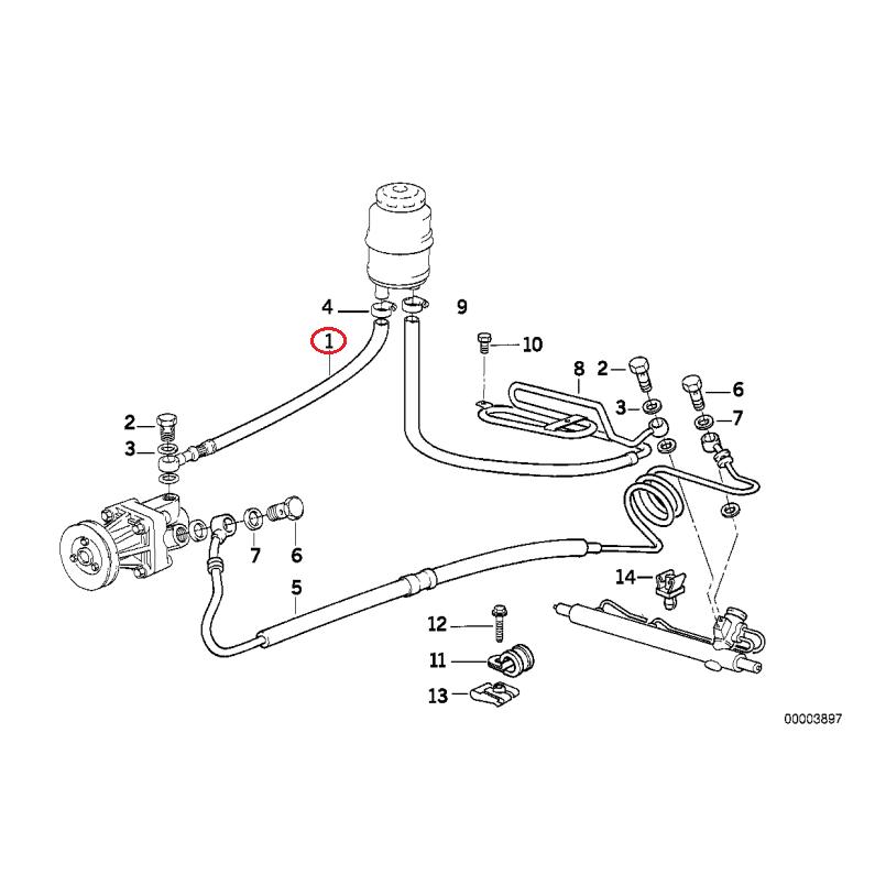 【febi bilstein】 インテークホース(320mm) [BMW,3シリーズ,E36 / 32411138419,27220] | BMW | 01