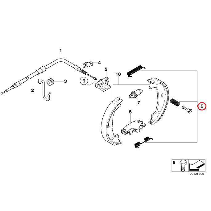 【febi bilstein】 ブレーキシューリペアキット [BMW,7シリーズ,E65,E66,E67 / 34410038346,34410034783,29225] | BMW | 01