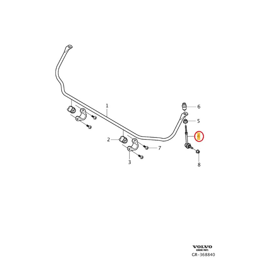 【febi bilstein】 リアスタビライザーリンクロッド(ブッシュ付) [VOLVO,ボルボ,XC70 / 31476579,30760678,30830] | ボルボ | 01