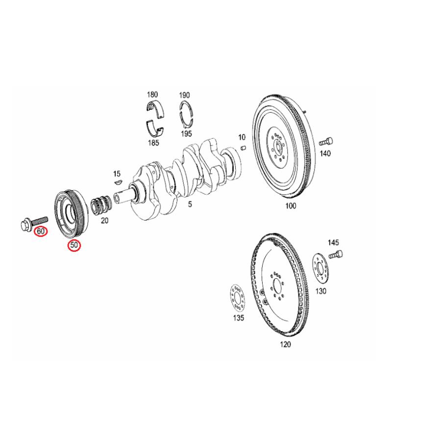 【febi bilstein】 クランクプーリー [Benz,ベンツ,Cクラス,W203 / 2720300903,2720300003,33558] | Mercedes-Benz | 01