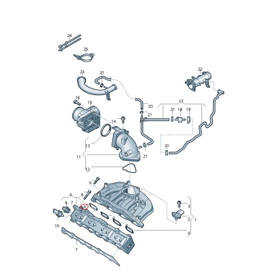 【REINZ】 インテークマニホールドガスケット [VW,フォルクスワーゲン,SCIROCCO,シロッコ / 03C129717A,71-36068-00] | フォルクスワーゲン | 01