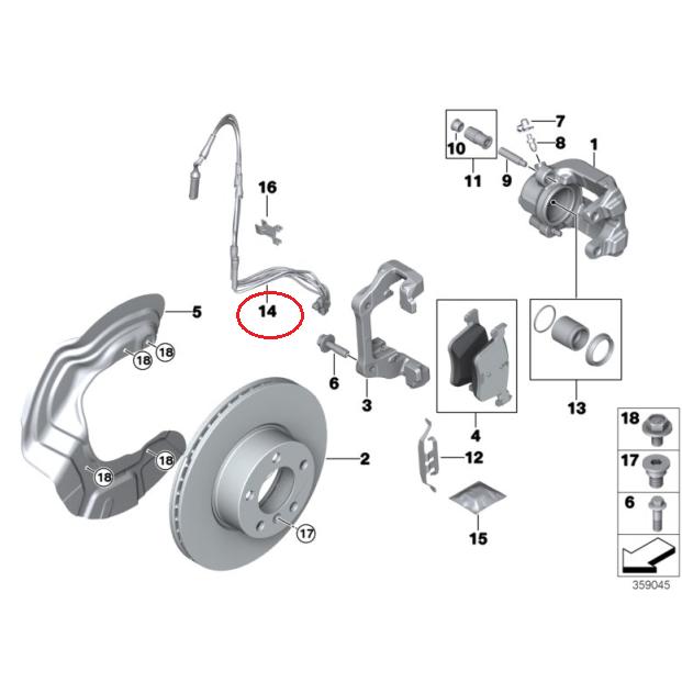 【Febi bilstein】 フロントブレーキパッドセンサー [BMW,X1シリーズ,E84 / 34356792562,37668] |  | 01