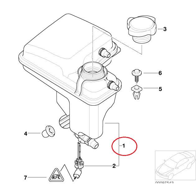 【febi bilstein】 ラジエーターサブタンク  [BMW,7シリーズ,E65,E66,E67 / 17137647713,17138600275,38456] | BMW | 01