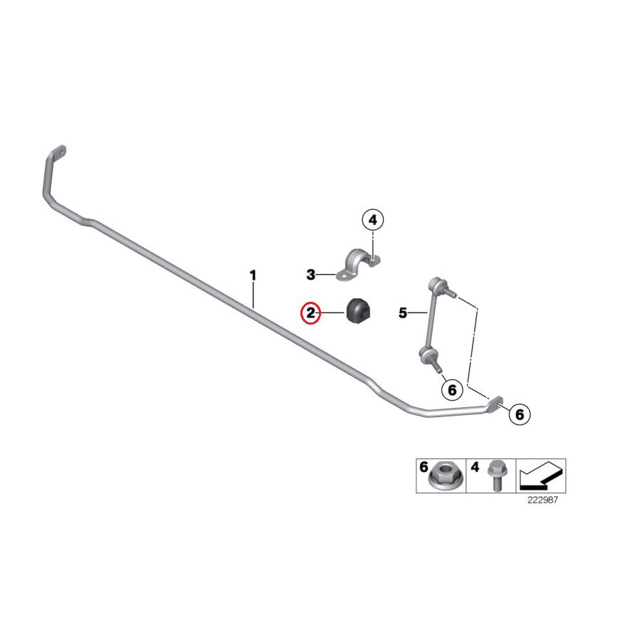 【febi bilstein】 リアスタビライザーブッシュ [MINI,ミニ,R56 / 33556756151,39053] | MINI | 01