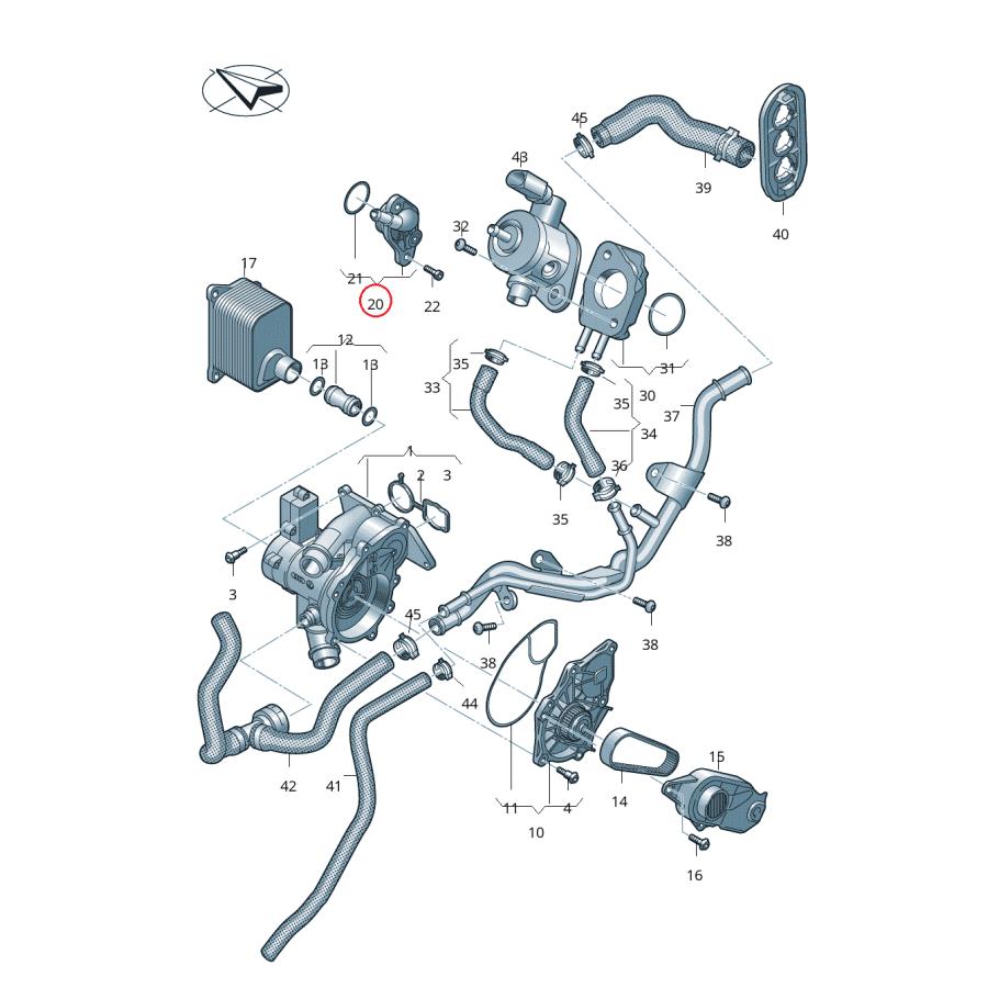 【METZGER】 サーモスタットハウジング [AUDI,アウディ,A3 / 06K121132,4010216] | Audi | 01