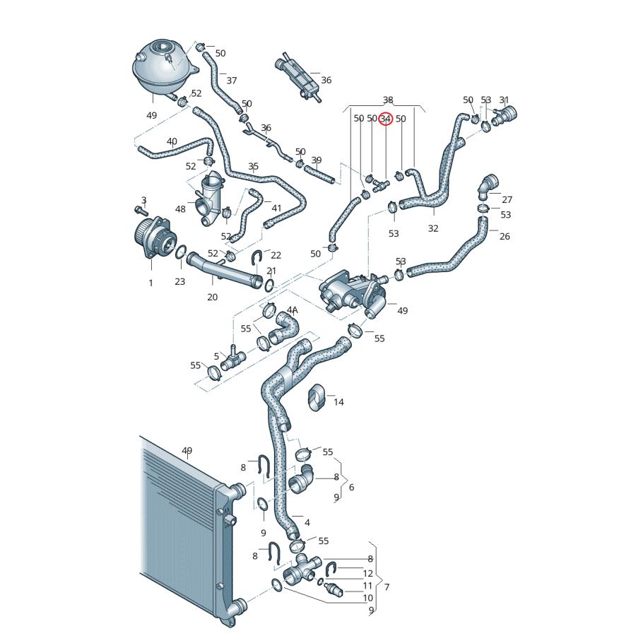 【METZGER】 ウォーターアダプター [VW,フォルクスワーゲン,AUDI,アウディ / 1K0121087B,N1033401,4010457] | フォルクスワーゲン | 01