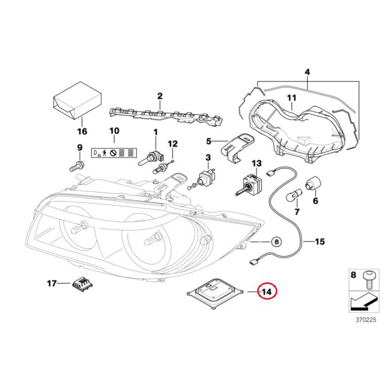【Valeo】 キセノンライトコントロールユニット [BMW,1シリーズ,E81 / 63117180050,043731] | BMW | 01