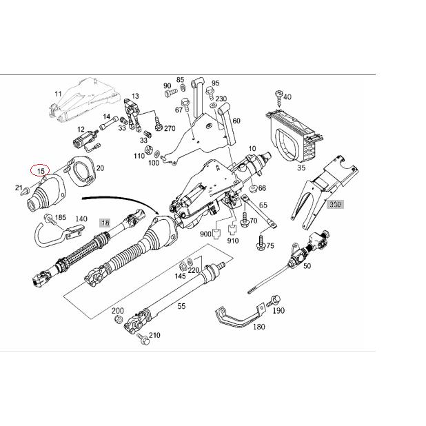 クラシツク―ベンツ111.114.115.123.126.107-123-124-201他部品取り車及び部品販売 Mercedes-Benz（メルセデス・ベンツ） 【純正】 ステアリングシャフト