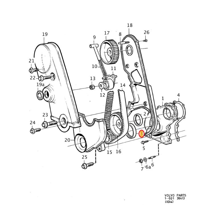 【elring】 フロントクランクシール [VOLVO,ボルボ,240 / 1276425,1276424,465.194] | ボルボ | 01