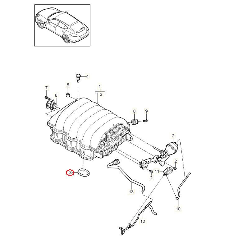 【elring】 インマニガスケット [PORSCHE,ポルシェ,PANAMERA,パナメーラ,970 / 94611014602,94611014601,509.740] | PORSCHE | 01