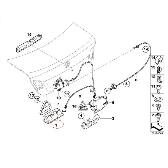 BMW 【febi bilstein】 トランクリッドスイッチ [BMW,X1シリーズ,E84