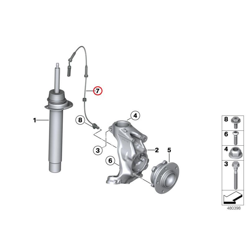 【BREMI】 フロントABSセンサー [BMW,4シリーズ,F36 / 34526869320、34526791224,51640] | BMW | 01