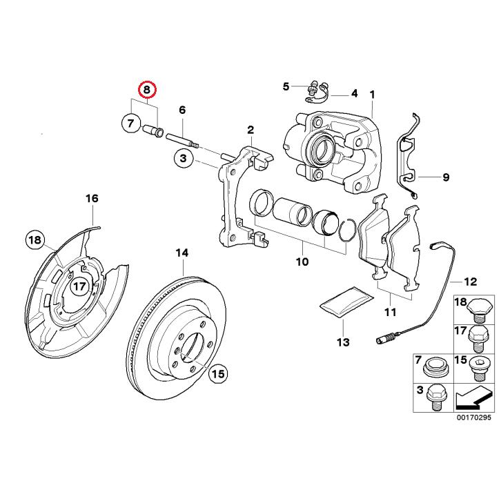 【ATE】 キャリパーガイドスリーブキット [BMW,3シリーズ,E90,E91,E92 / 34216869617,34111157038,11.0101-5402.2] | BMW | 01