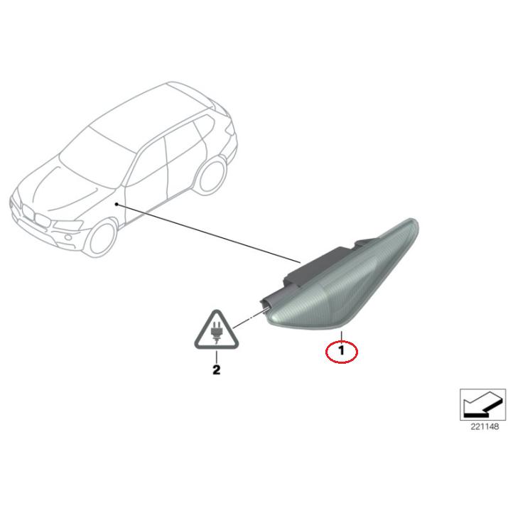 【VAN WEZEL】 サイドマーカーランプ(左) [BMW,X6シリーズ,E71,E72 / 63137171007,0687915] | BMW | 01