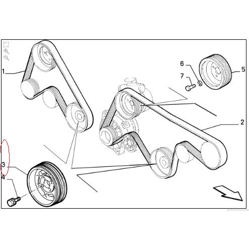 アルファロメオ 【febi bilstein】 クランクプーリー(ボルト付) [Alfa
