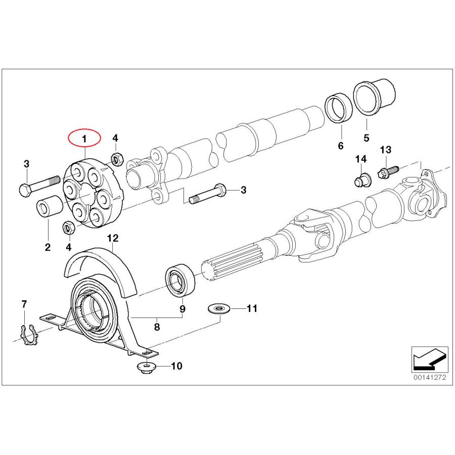【febi bilstein】 ジョイントディスク [BMW,3シリーズ,E36,26111227410,26111227869,05084] | BMW | 01